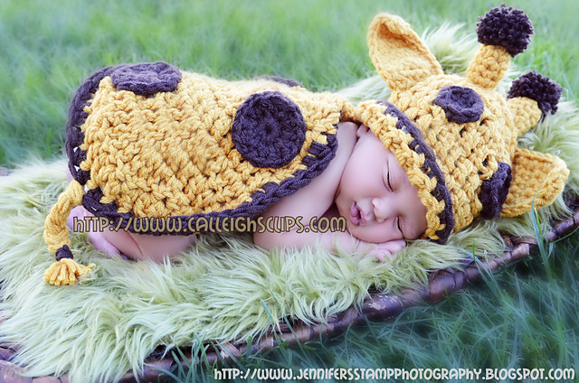Goldie Giraffe - Cuddle Critter Cape - newborn Photography prop