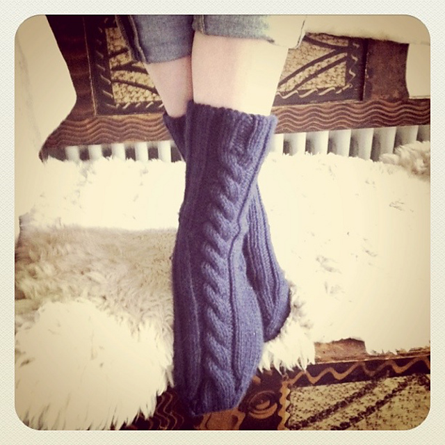 Chunky Cabled Socks
