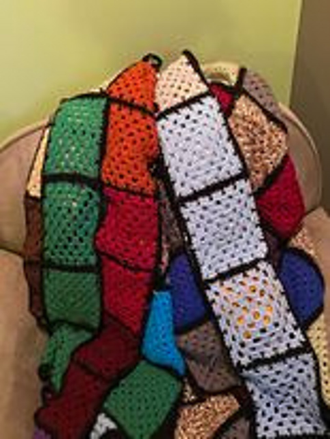 Patchwork Granny Square Blanket