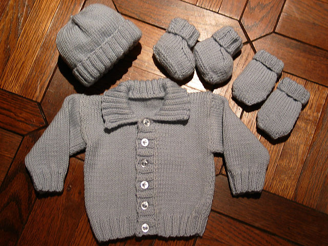Baby Jacket, Hat, Mittens, Blanket & Bootees