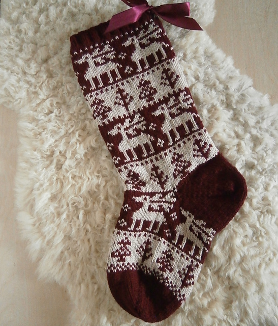 Scandi Reindeer Stocking
