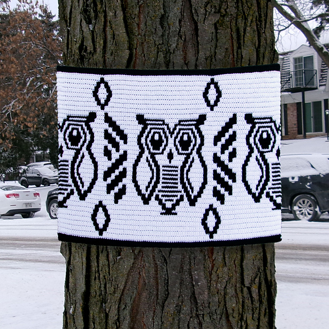 Mosaic Owls in a Tree