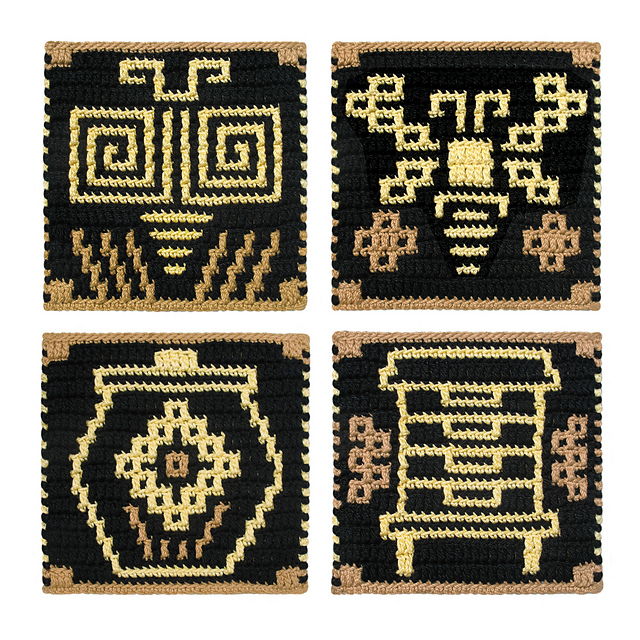 Mosaic Honeybee Coasters