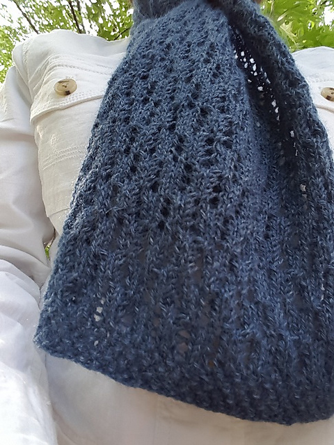 Denim Lace Scarf