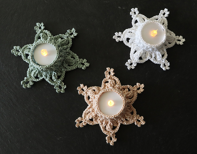 Ravelry: Tealight Holder „Let it Glow“ pattern by Elke Eder Design