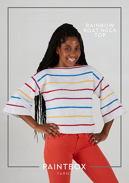 Rainbow Boat Neck Top