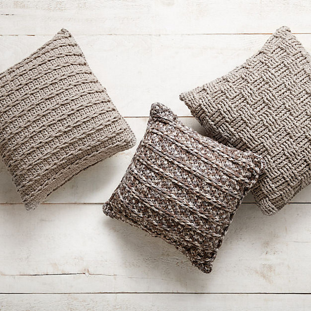 Crochet Pillow Trio