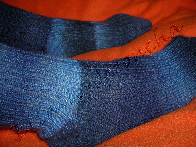 calcetines básicos tejidos desde la puntera