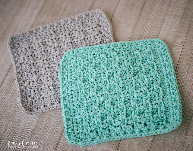 Cascading Waterfall Dishcloth and Washcloth