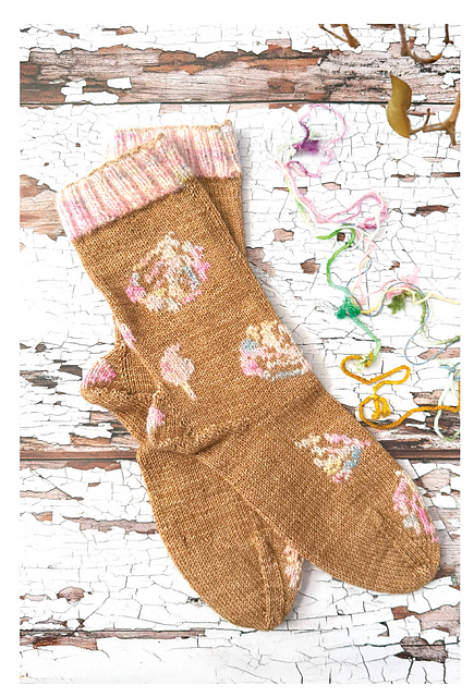 Leaf Print Socks
