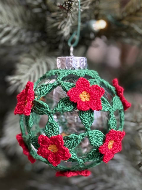 Poinsettia Ornament Cover