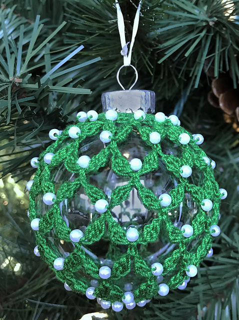 Mistletoe and Holly Ornament Cover