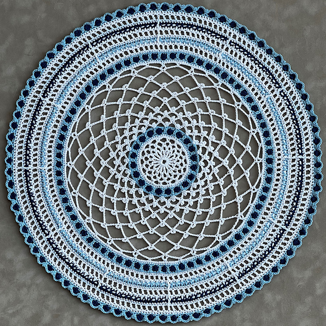 Blue and White China Doily