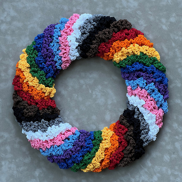 Rainbow Ruffle Wreath