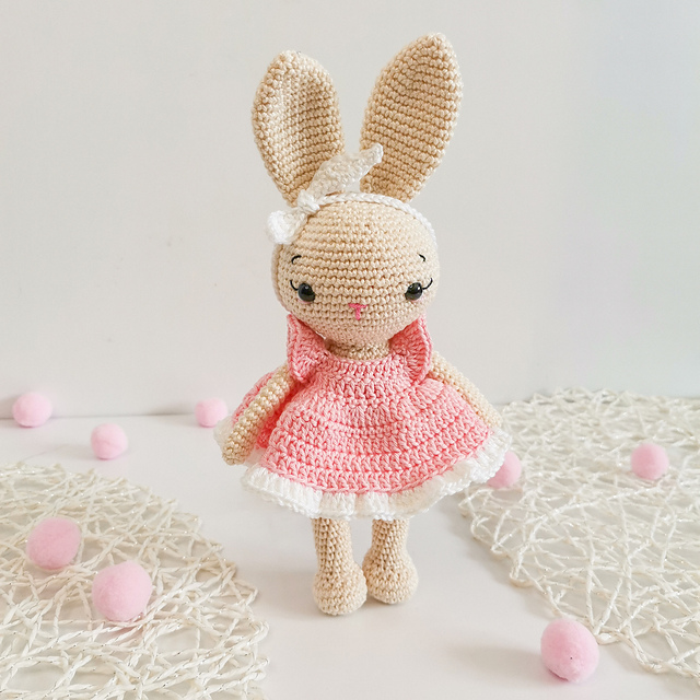 crochet bunny dress Crochet Bunny Marshmallow in a Dress PDF Pattern
