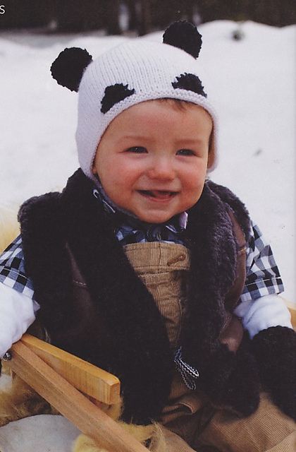 #16 Panda Bonnet and Mittens