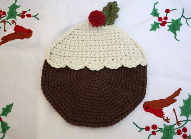 Christmas Pudding Pot Holder