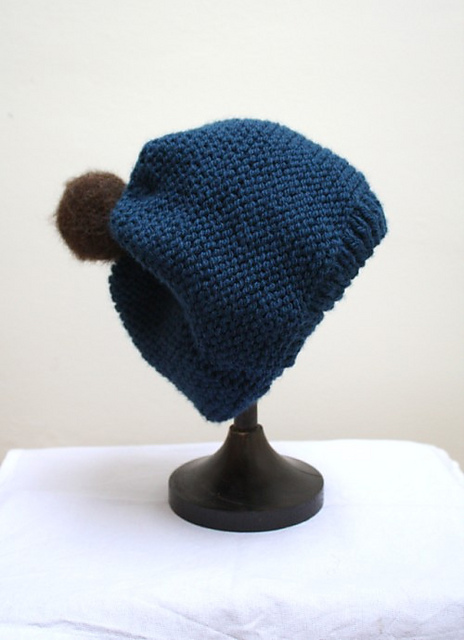 Garter Stitch Sloppy Beanie