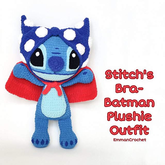 Stitch’s Bra-Batman Plushie Outfit