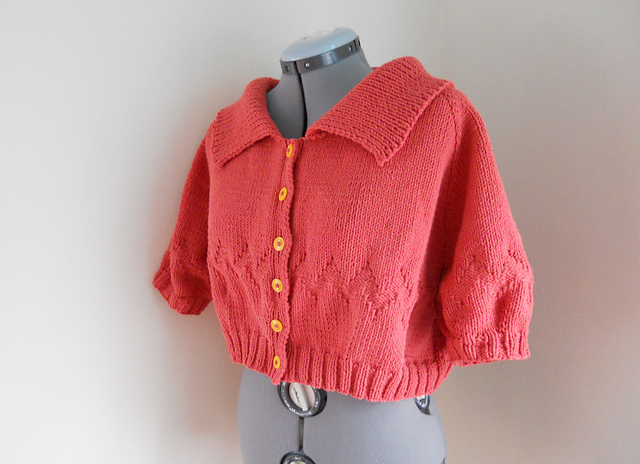 Chevron Cropped Cardigan