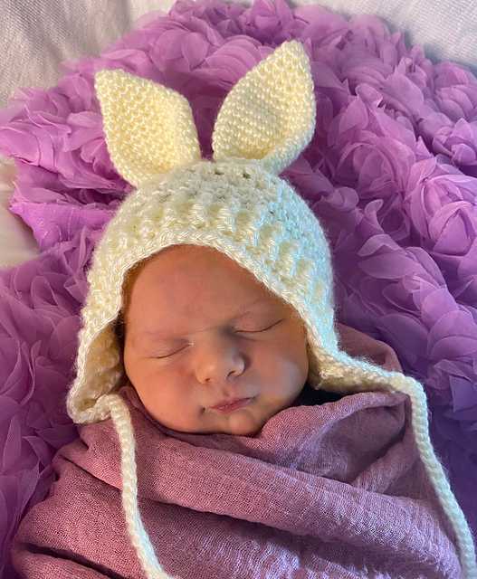Newborn Andrea Bunny Bonnet