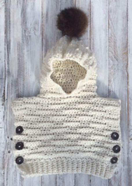 Riley hooded poncho