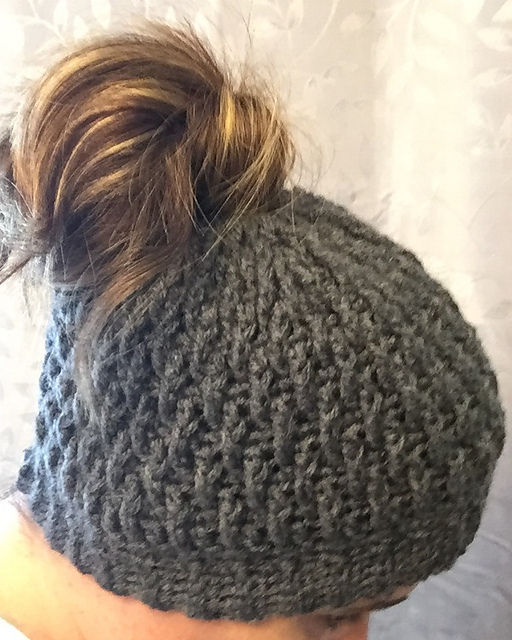 Endless Textured Messy Bun Hat
