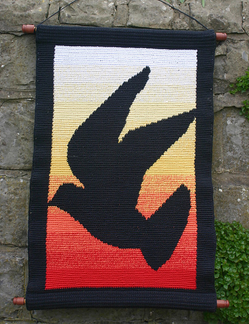 Tapestry Crochet Wall Hanging Peace