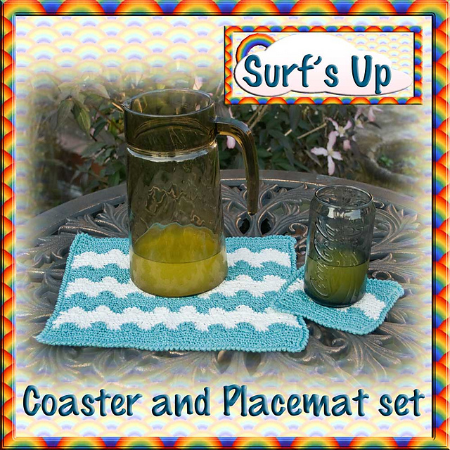 Surfs Up Coaster and Placemat set