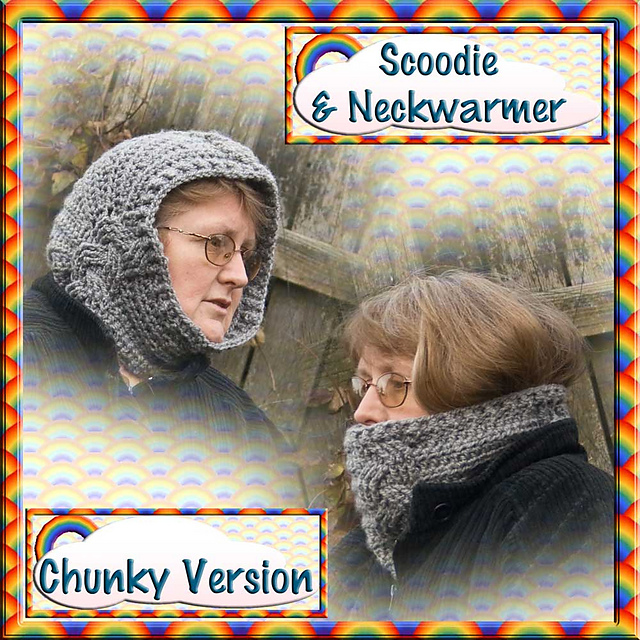 Cosy Cables Scoodie and Neckwarmer (Chunky)