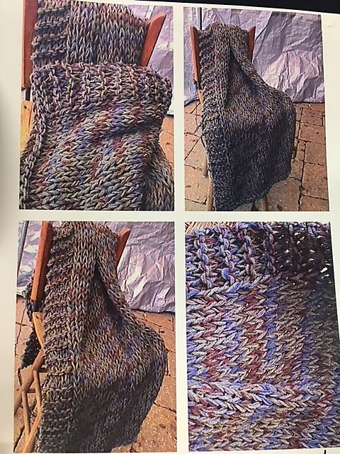 4-Color Streaming Afghan