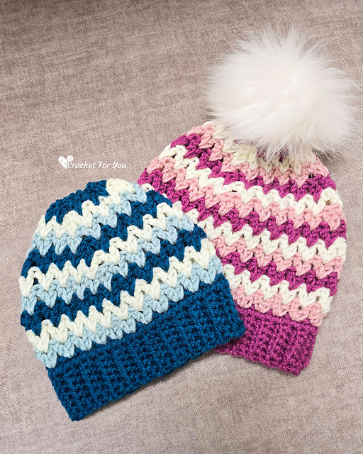 Wavy Vees Baby Beanie