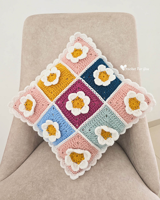Daisy Patch Cushion Cover