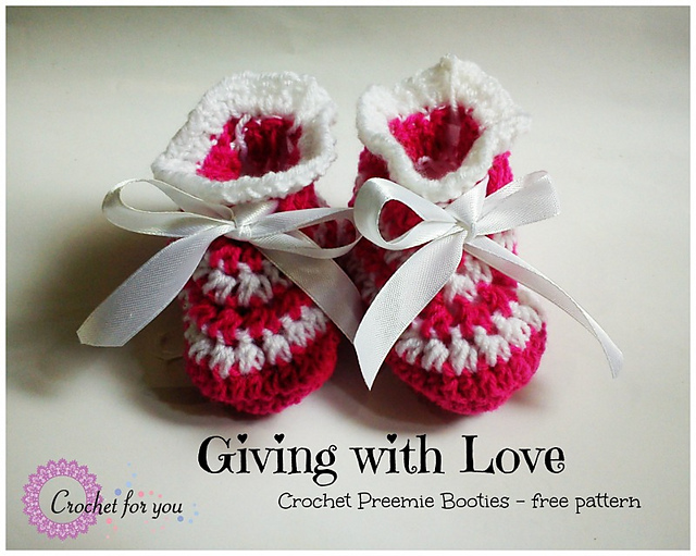 Preemie Booties Giving with Love