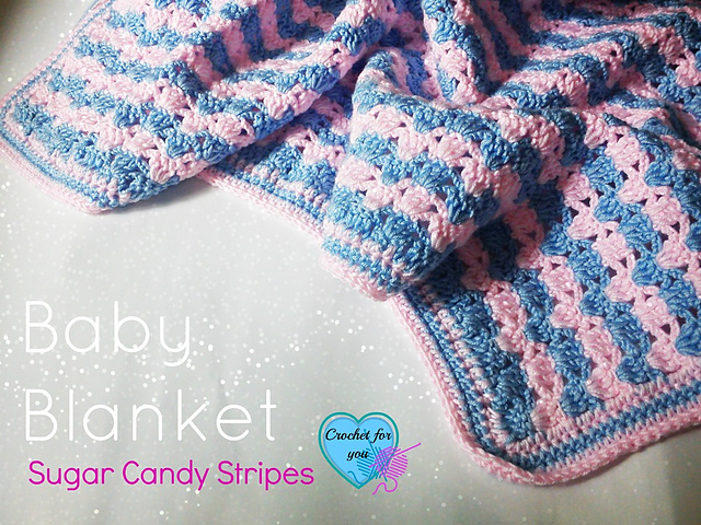 Sugar Candy Stripes Baby Blanket