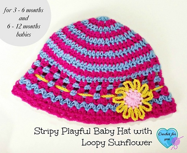 Stripy Playful Baby Hat