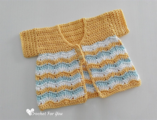 Chevron Spring Baby Cardigan