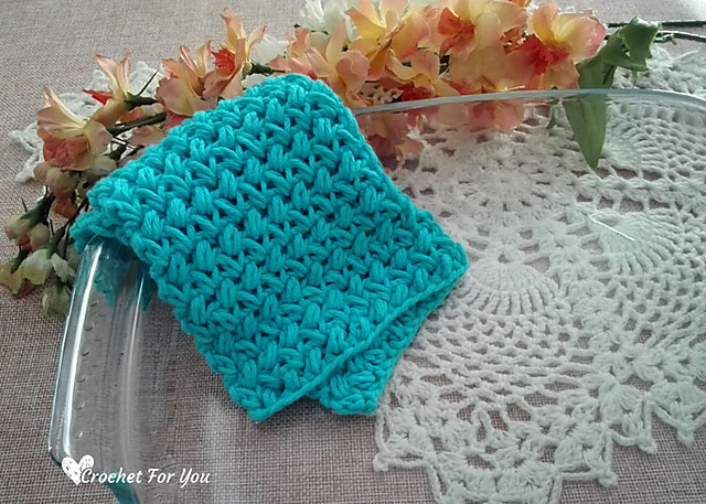 Mini Bean Stitch Dishcloth