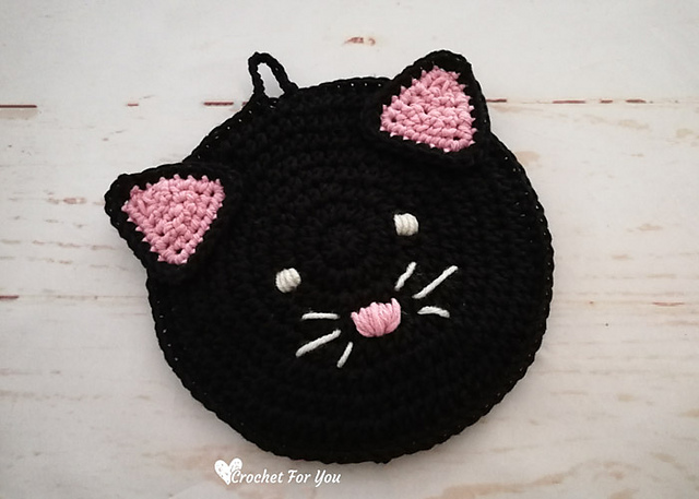 Black Cat Potholder