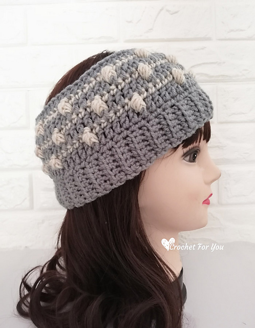 Snowy Bobble Drops Ear warmer