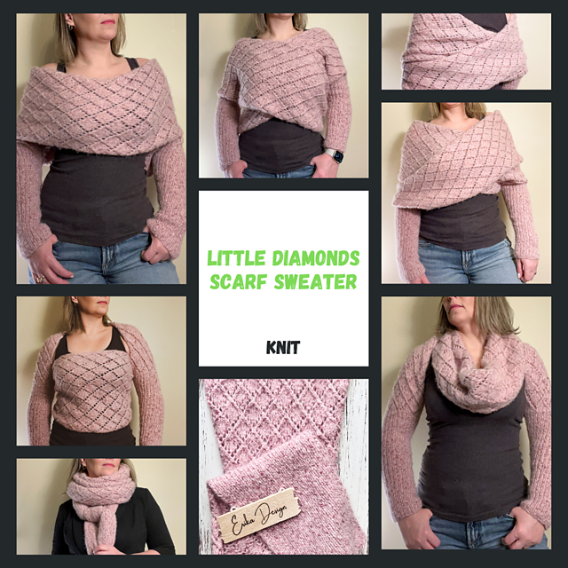 Little diamonds scarf sweater