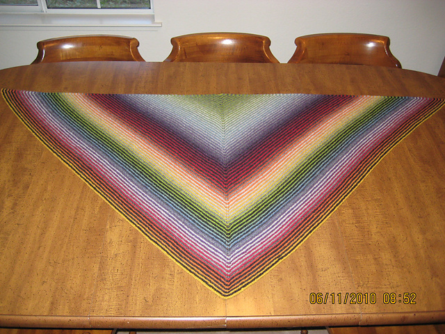 Kauni Rainbow Triangle Shawl