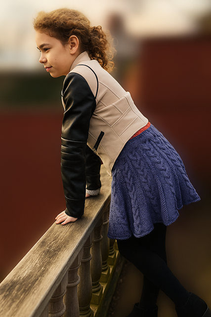 Caitlin Cabled Skater Skirt