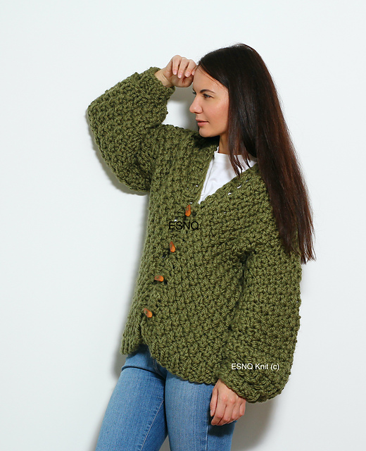 Chunky knit Oriole cardigan