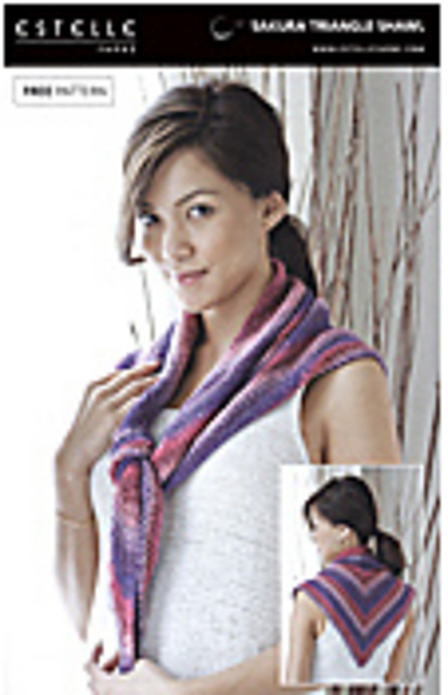 Sakura Triangle Shawl