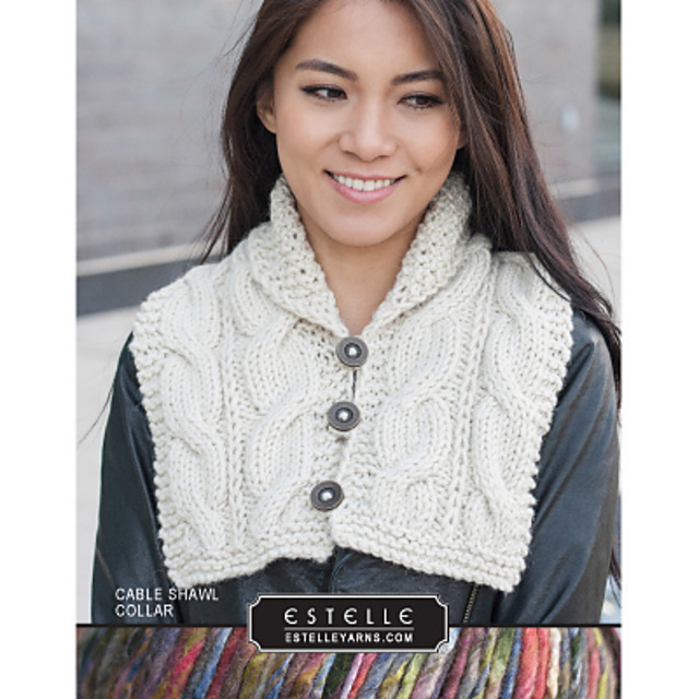 Bulky Cable Shawl Collar