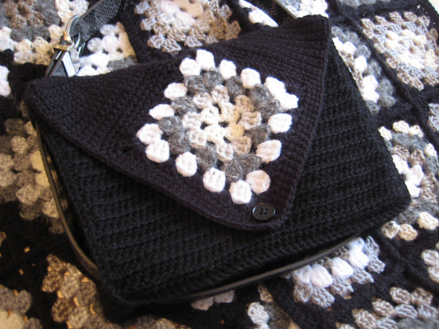 Granny Square Messenger Bag