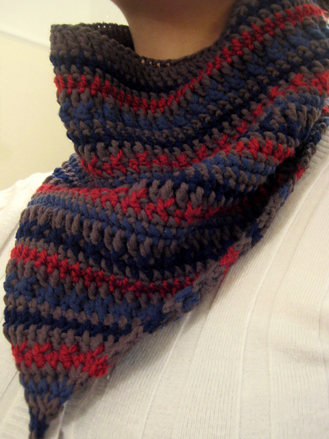 Stripy Triangular Cowl