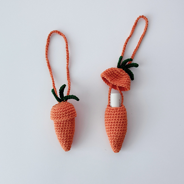 Carrot Lip balm Keychain