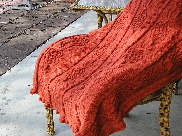 Pineapple Knit Afghan